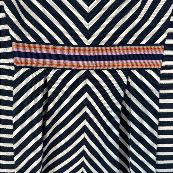 Maeve Mitered Stripe Fit And Flare Dress - Picture 4 of 7